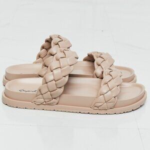 NWT Qupid Braided Open Toe Slippers